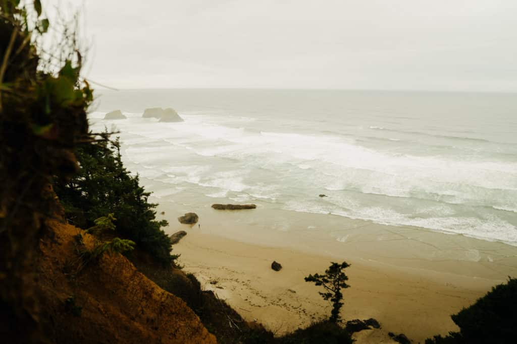 An overlook from the Crescent beach hike, one of the best trails on the Oregon Coast.