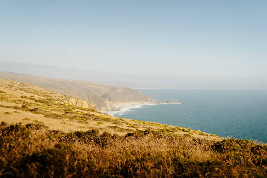 A view of the ocean along the Tomales Point Trail.