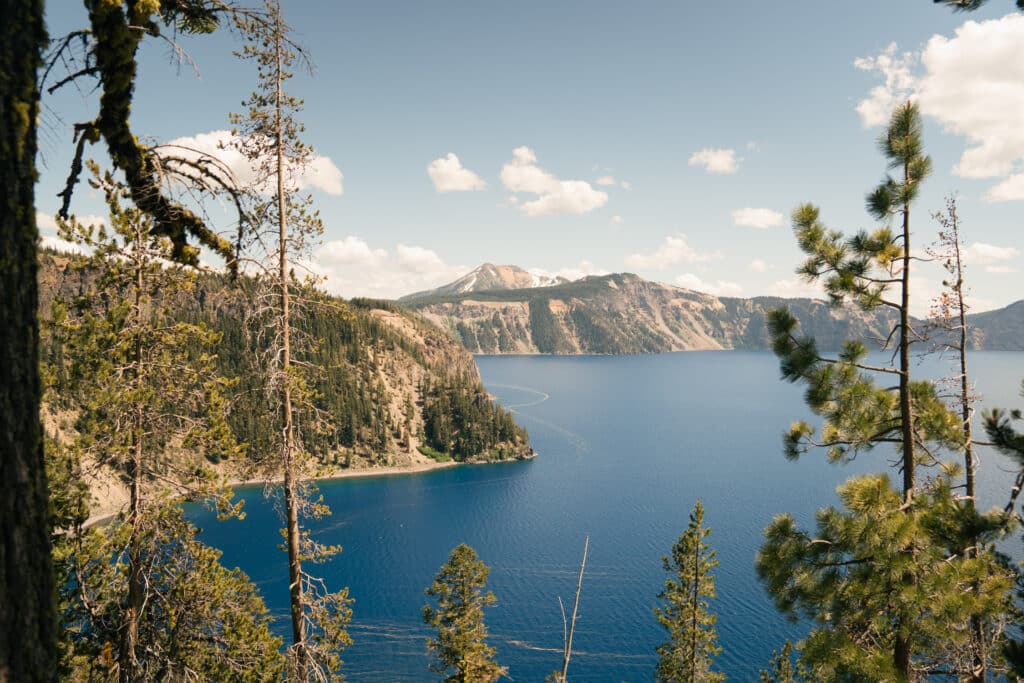 A view of the lake from one of the best hikes in Crater Lake National Park.