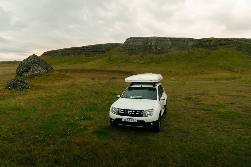 Our car camping rental, at one of the best campsites in Iceland!