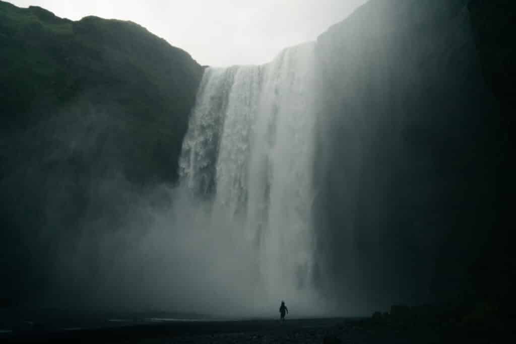 A view of Skogafoss, which is one of the best things to do in Southern Iceland.