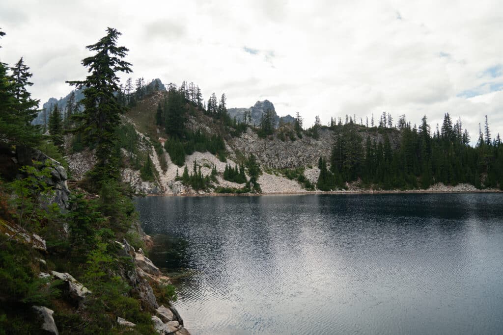 A view of Gem Lake at the end of the hike.