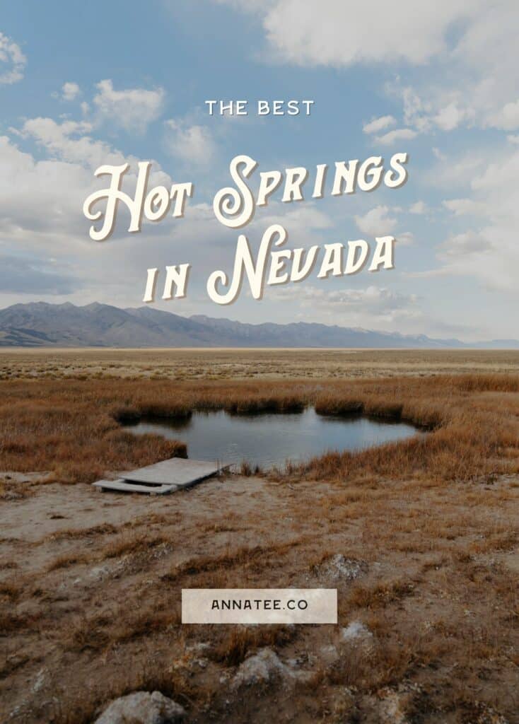 A Pinterest graphic that says "The Best Hot Springs in Nevada."