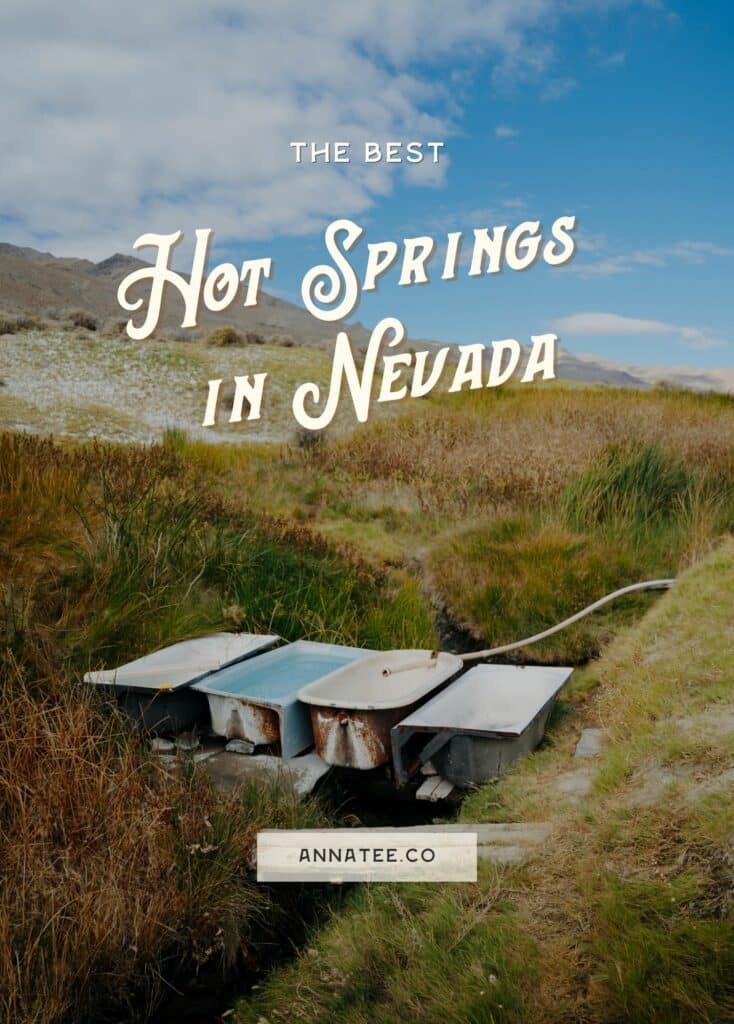 A Pinterest graphic that says "The Best Hot Springs in Nevada."