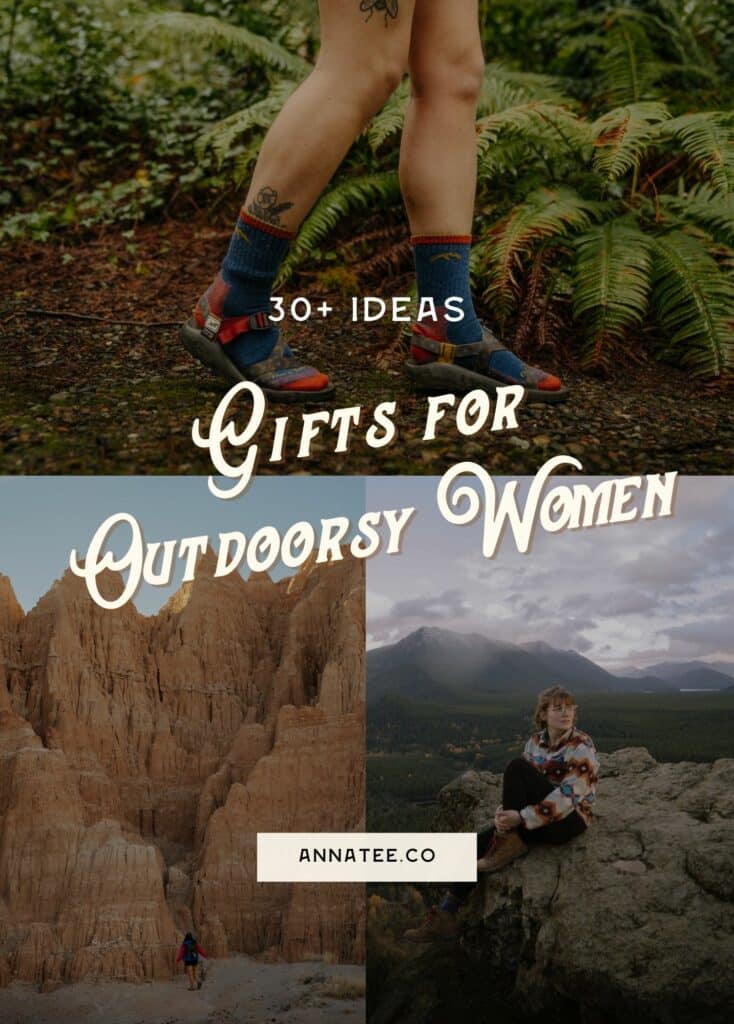 A Pinterest graphic that says "Gifts for Outdoorsy Women."
